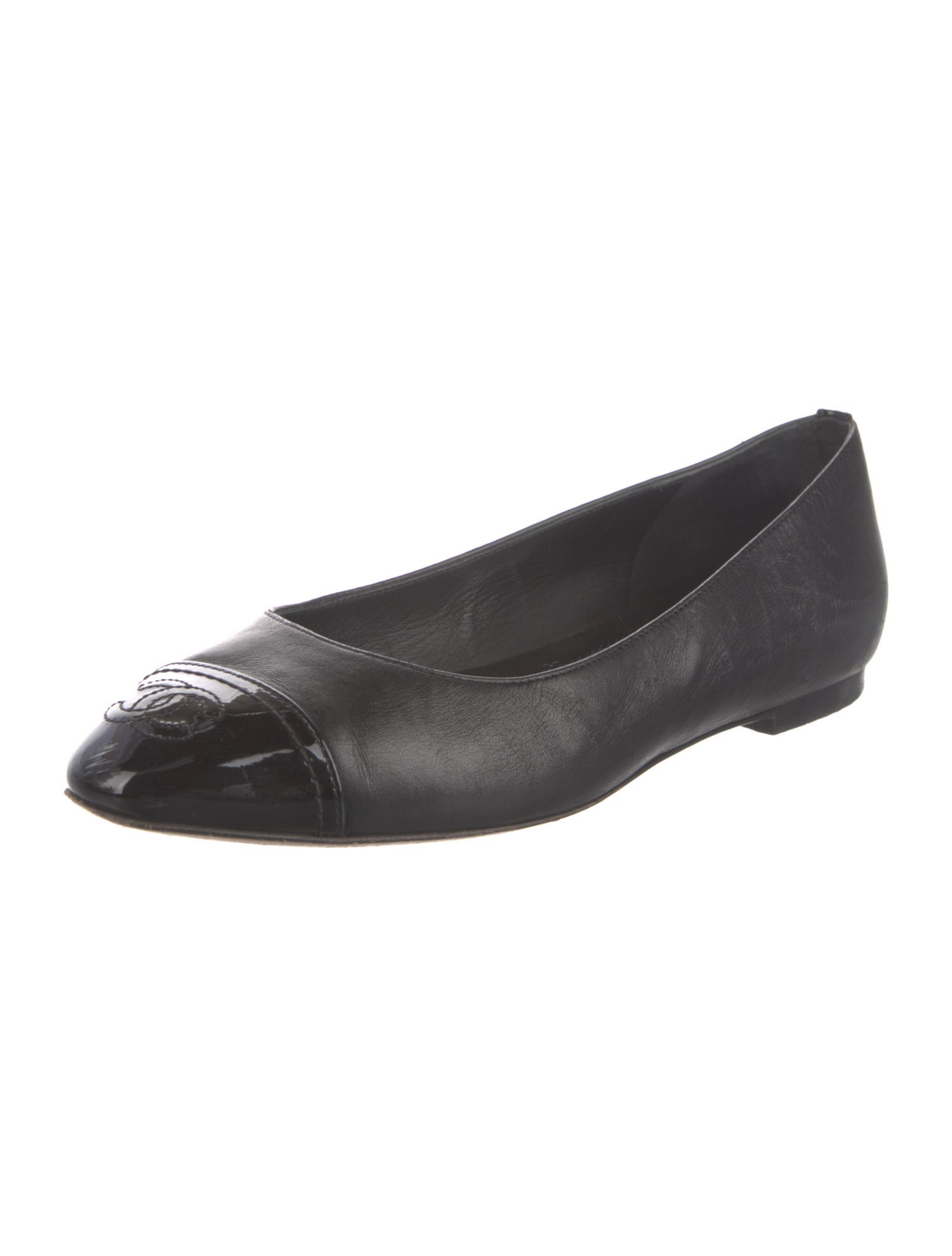 Chanel 2018 Interlocking CC Logo Ballet Flats